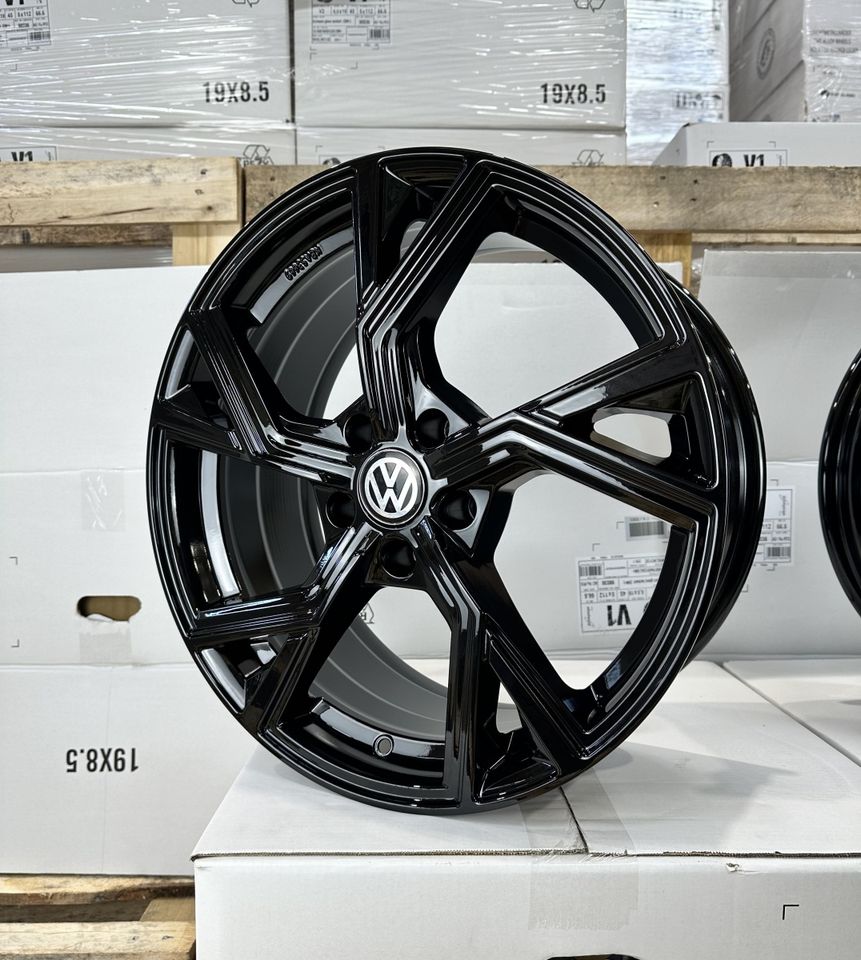 Avus AF20 20 Zoll Felgen für VW Golf 5 6 7 8 Passat Scirocco Arteon Phaeton Sharan GTI GTD GTE egolf 6R 7R 8R B5 B6 B7 B8 CC 3C 13 R 3H 3D 7N Sommerräder Winterräder schwarz Reifen Volkswagen R Line in Neckarsulm