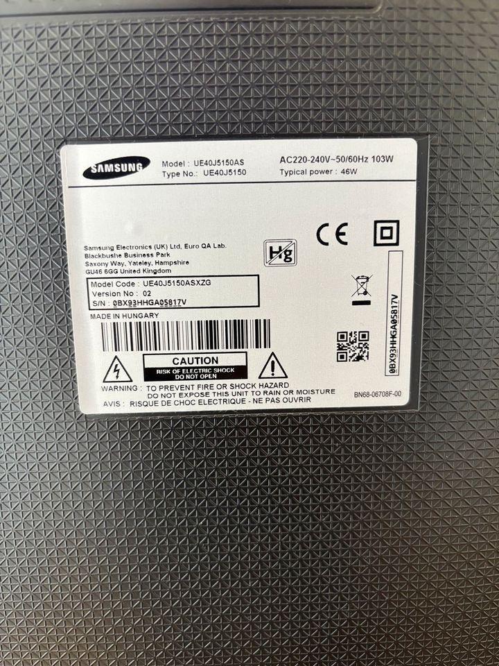 Samsung 40" Flat FullHD TV J5150 Serie 5 in Düsseldorf