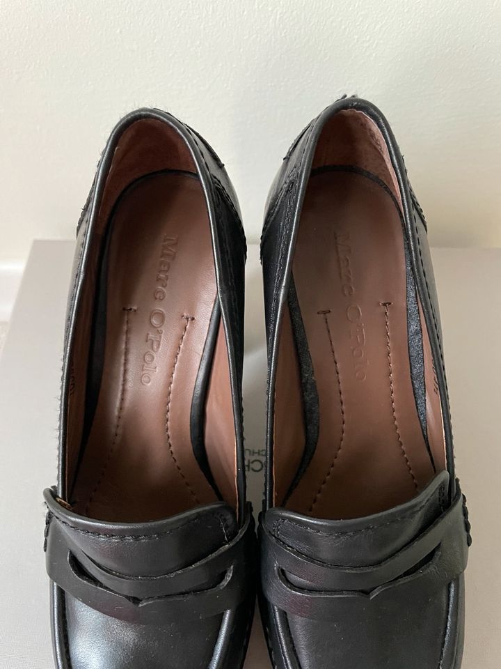 Marc O’Polo Damen Loafer mit Blockabsatz Gr. 37,5 in Rickling