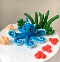 Unterwasserwelt Fondant Caketopper Oktopus Krake Tortendeko ❣️ Thüringen - Erfurt Vorschau