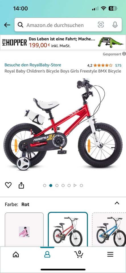 Jungen Fahrrad 12 Zoll- fast geschenkt in Hattenhofen