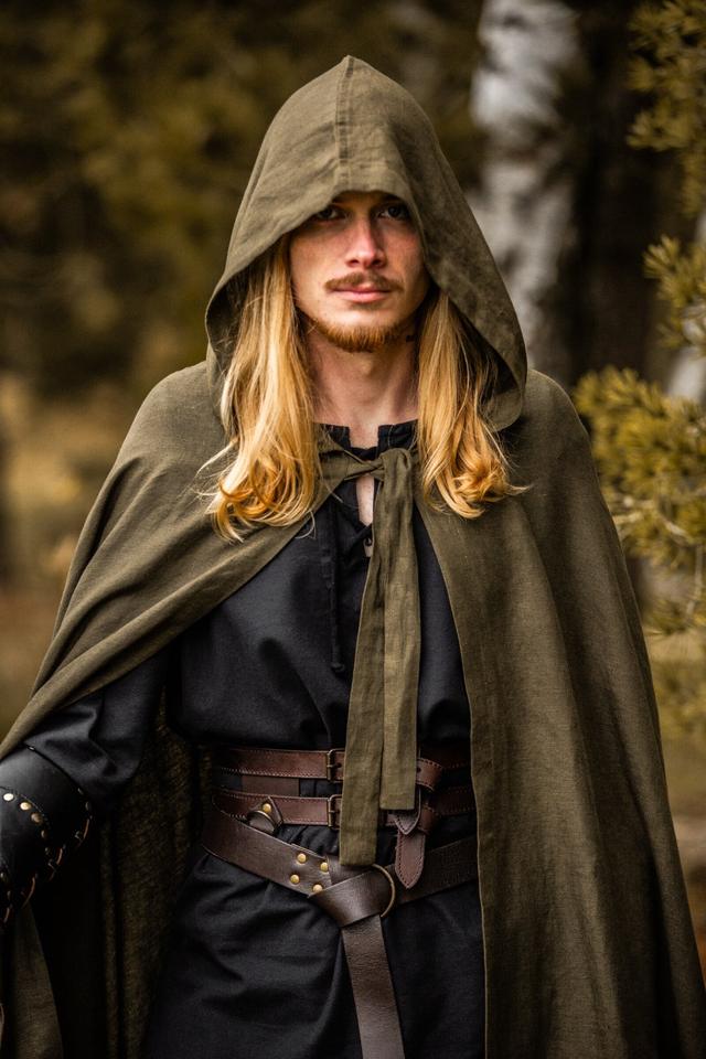 Mittelalter Leinen Umhang Mimir Grün LARP Cosplay Mittelalter in Schönebeck (Elbe)