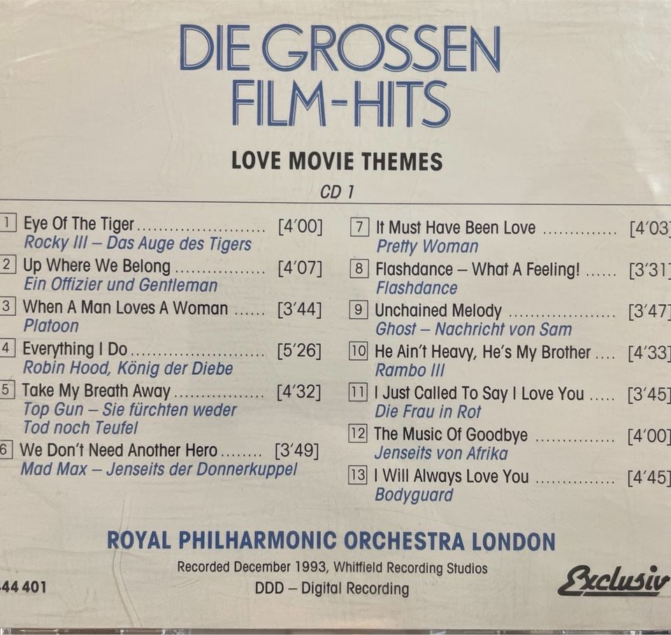 Oldie‘s / Film-Hits Cd Sammlung in Erkelenz