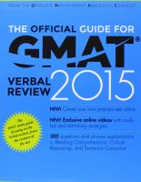 The Official Guide for GMAT Verbal Review 2015 Buch Altona - Hamburg Lurup Vorschau