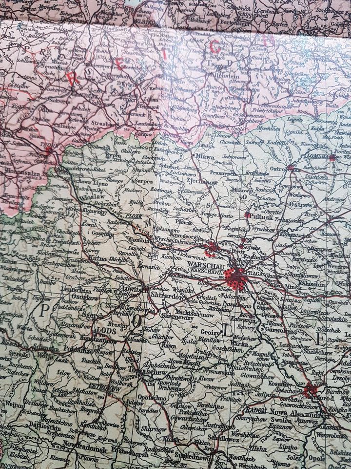 Karte - Deutsch - Russische Grenzlande von vor 1918 in Dresden