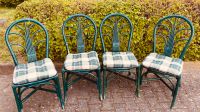 4 Bambus Stühle mit Sitzkissen • Ratan • grün • Gartenstühle Baden-Württemberg - Endingen Vorschau