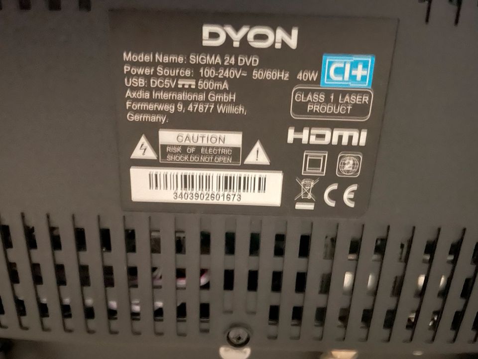 Dyon 32 Zoll Fernseher mit DVD Laufwerk in Hiltrup