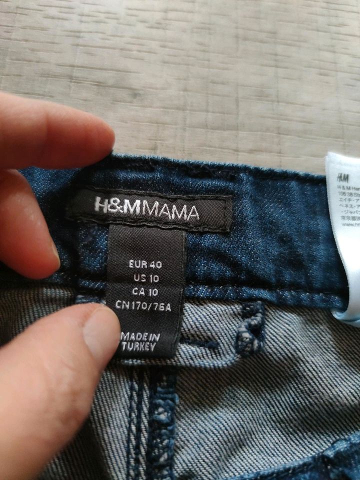 H&m Umstandsjeans Schwangerschaftshose Jeans dehnbund blau in Koblenz