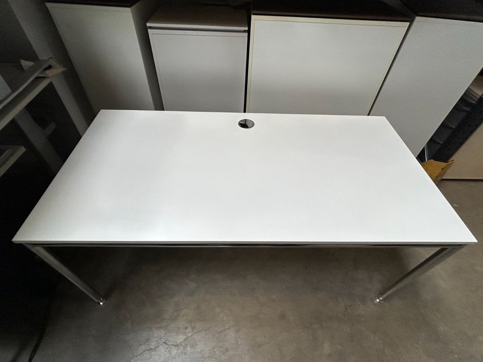 ❗️60x Top Bosse Modul Space weiß/chrom Rollcontainer/ Manuell Verstellbarer Schreibtisch /Komplettset Büro / Sideboard/ Aktenschrank / Hochwertig / Bürotisch / Designmöbel/ Büroeinrichtung/ Büromöbel in Linden