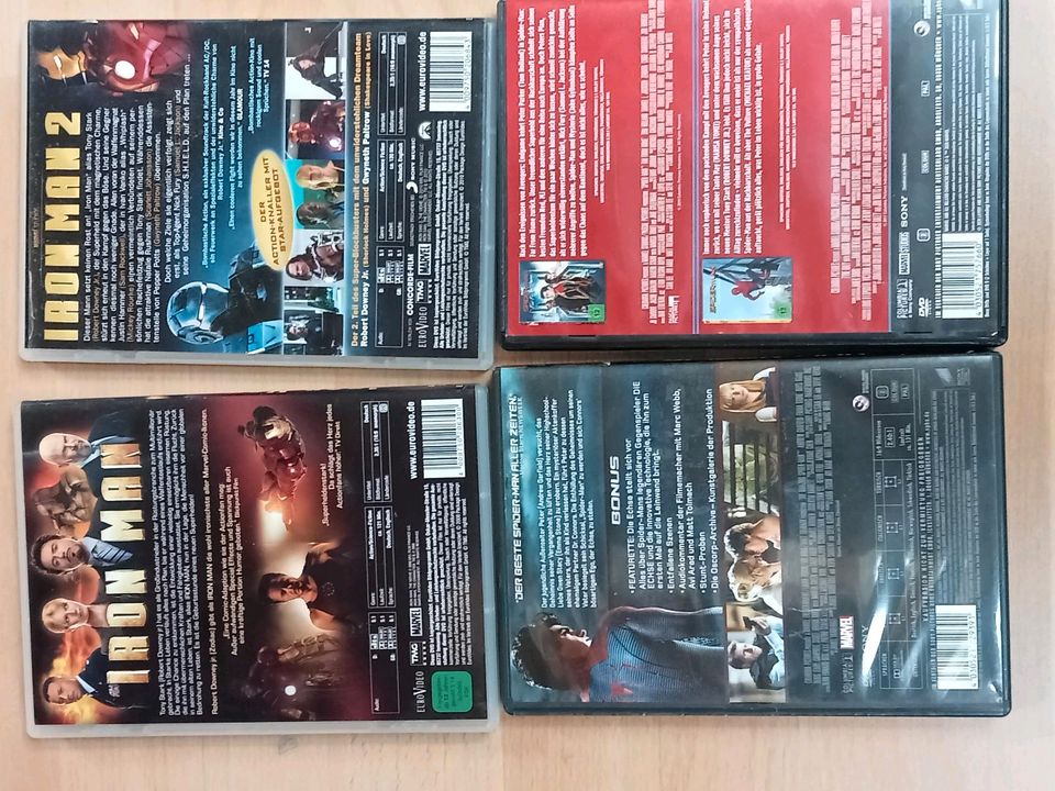 8 Marvel Filme, 6 DVD's & 1 Doppeldvd Avengers, Spiderman, Ironma in Hameln