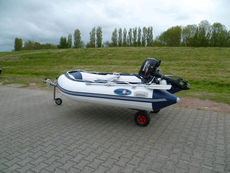 Allpa Schlauchboot mit Suzuki 5PS Außenborder Trailer & Zubehör in Duisburg