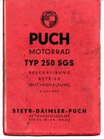 Puch 250 SGS Betriebsanleitung Handbuch Juni 1954 Baden-Württemberg - Schopfheim Vorschau