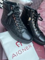 Sneaker Original Aigner Diane Mid schwarz Leder Gr 38 wie neu ❤️ Düsseldorf - Derendorf Vorschau