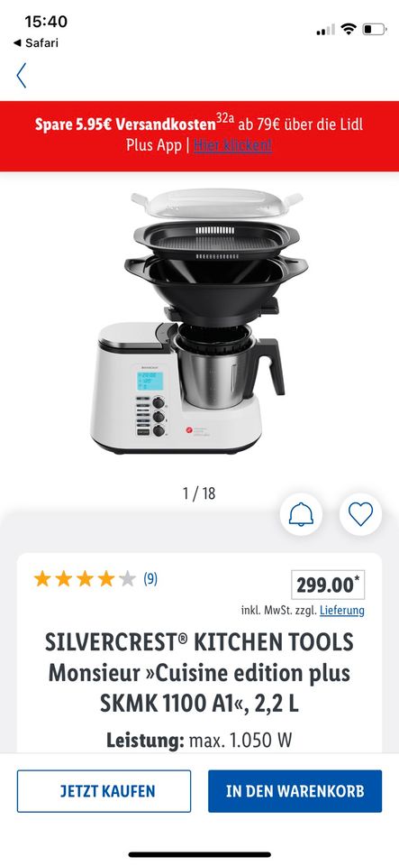 Monsieur Cuisine Edition Plus in Nordrhein-Westfalen - Plettenberg |  Haushaltskleingeräte gebraucht kaufen | eBay Kleinanzeigen ist jetzt  Kleinanzeigen