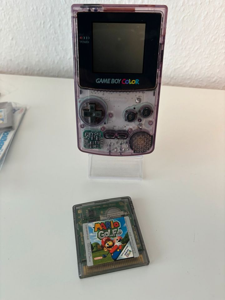 Nintendo Gameboy Color Lila Transparent + Mario Golf in Köln