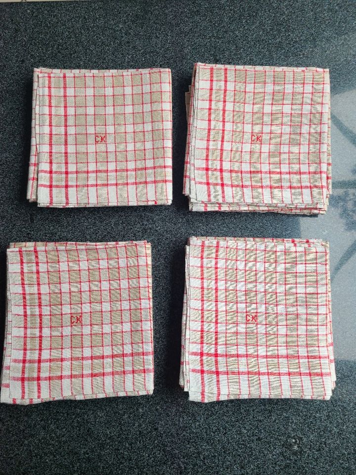 Bauernleinen Handtücher alt nie benutzt Monogramm 12 Stück in Preußisch Oldendorf