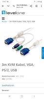 KVM Kabel 3m VGA, PS2, USB Level one Mecklenburg-Vorpommern - Schaprode Vorschau