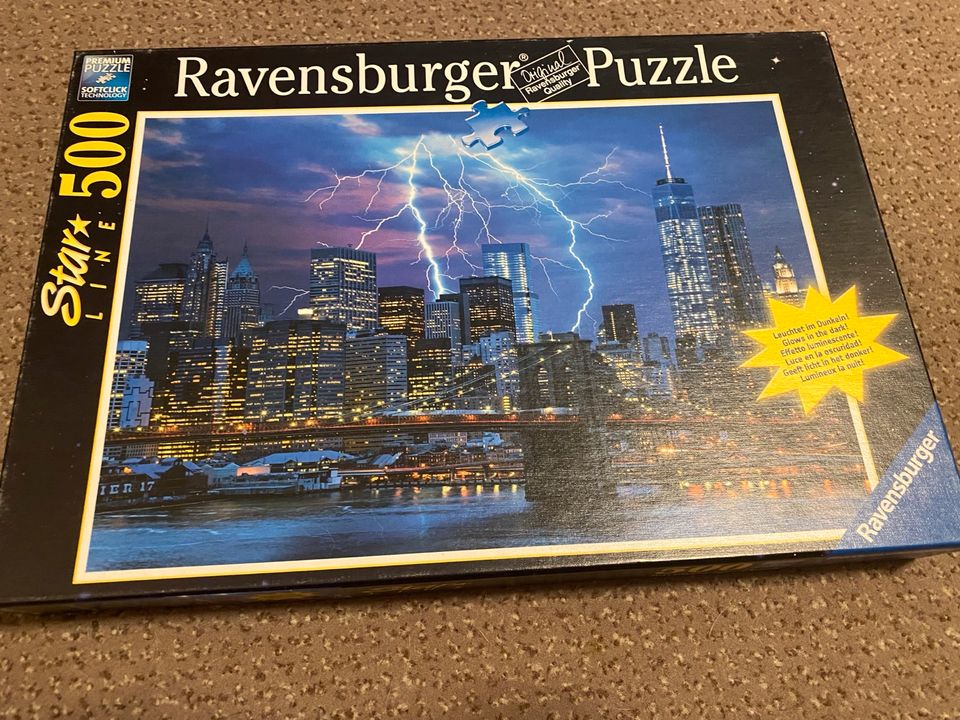 Ravensburger Puzzle 500 Teile, Star Line, New York, leuchtet in Bernau