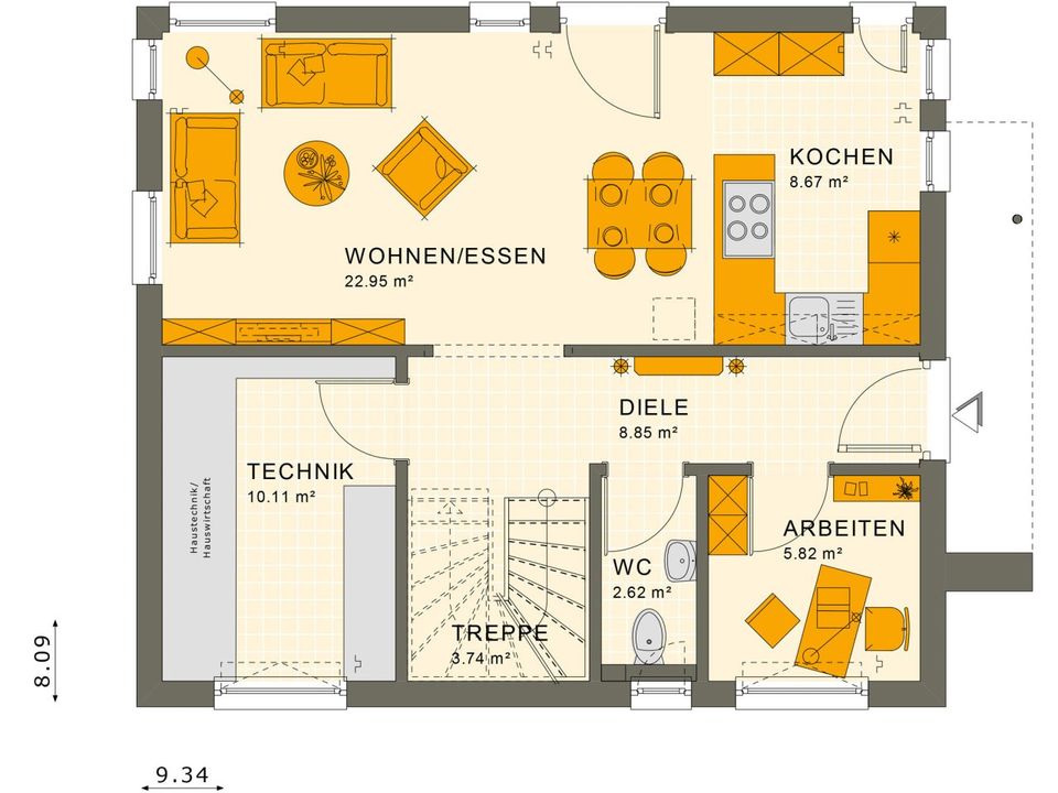 Energieeffizientes Haus/ 2 Kinderzimmer, 1 Home-Office, 2 Bäder, WZ, Kü, SZ!  inkl. Grundstück  erschlossen in Magdeburg
