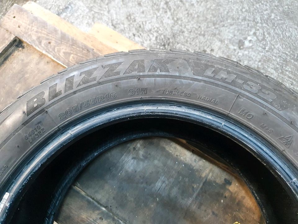 7,5mm BRIDGESTON Winterreifen 2x 205/55 R16 91H - 205 55 16 in Sindelfingen