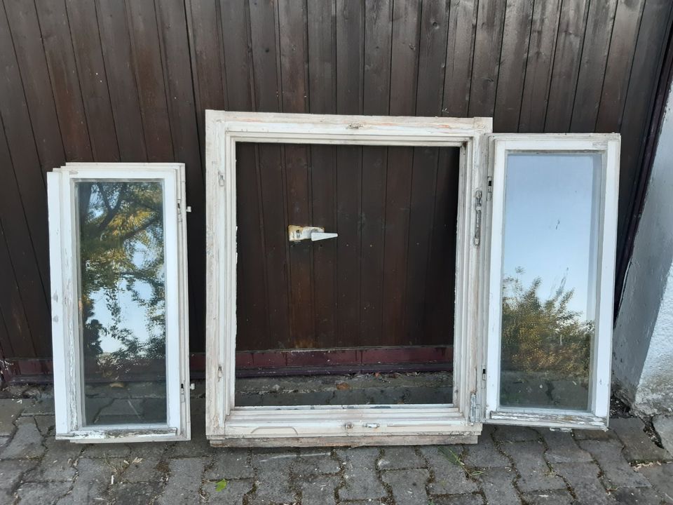 3 alte Holz Fenster, vintage, retro, shabby chic, Hochzeit, Deko in Hofkirchen