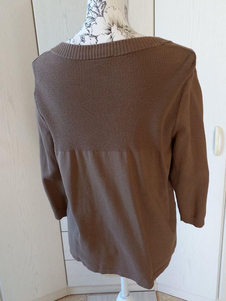 Damen Strick Jacke mit 7/8 Arm, Farbe: taupe , Größe: M-L in Herrenberg