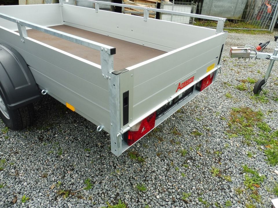 ANSSEMS Anhänger 1200kg 251x126x30/40cm GTB-R Aluminium #A016 in Altenholz