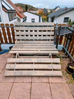 Echtholz Sitzbank für Balkon Garten DIY self-made auf 2 Paletten Hessen - Altenstadt Vorschau