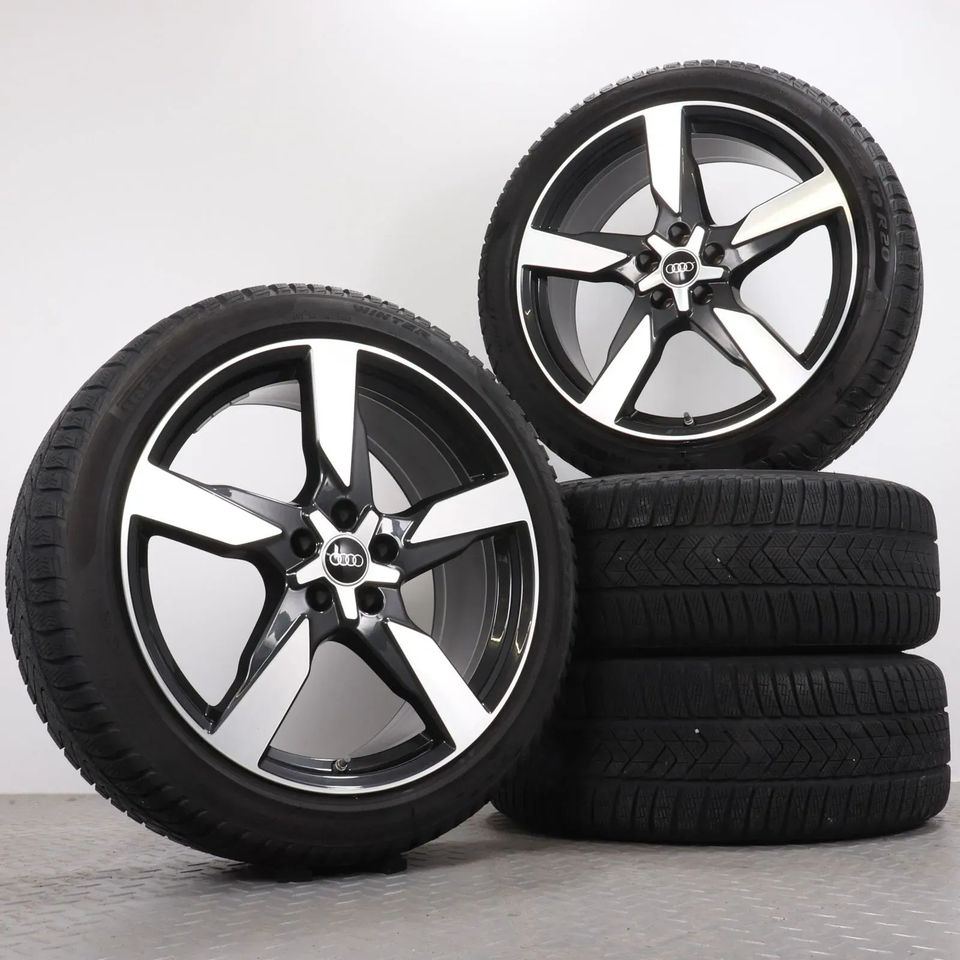 Winterräder 20 Zoll Audi A6 S6 4K C8 Original Felgen 4K0601025AD Winterreifen 255/40R20 101W XL (Extra Load), AO (Audi-Original) Pirelli Winter Sottozero 3 5-Speichen polygondesign 8,5x20ET43 5x112 in Gefell