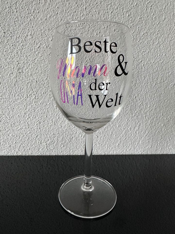 Muttertag Weinglas beste Oma beste Mama Geschenk in Engelsberg