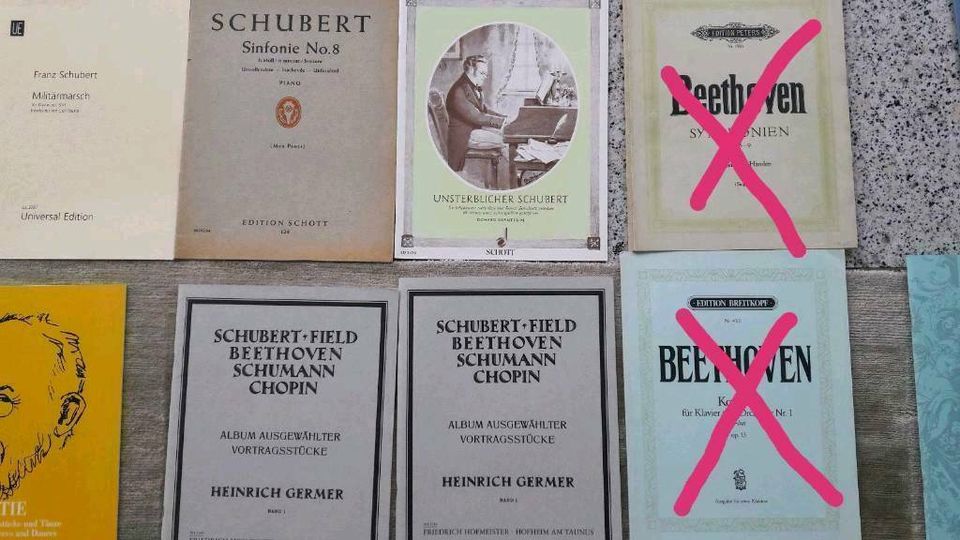 Notenbücher Klaviernoten Mozart Schubert Liszt  usw. in Hamm