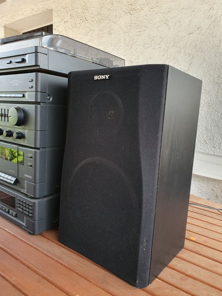 Sony Stereoanlage oldschool mit CD, Kassette, Receiver, Equalizer in Karlsruhe