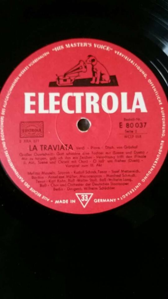 Schallplatten     LA TRAVIATA  VERDI in Rosenberg