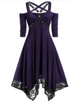 Kleid Knee-Length ohne Shulter Langarm Violett Dresden - Johannstadt Vorschau