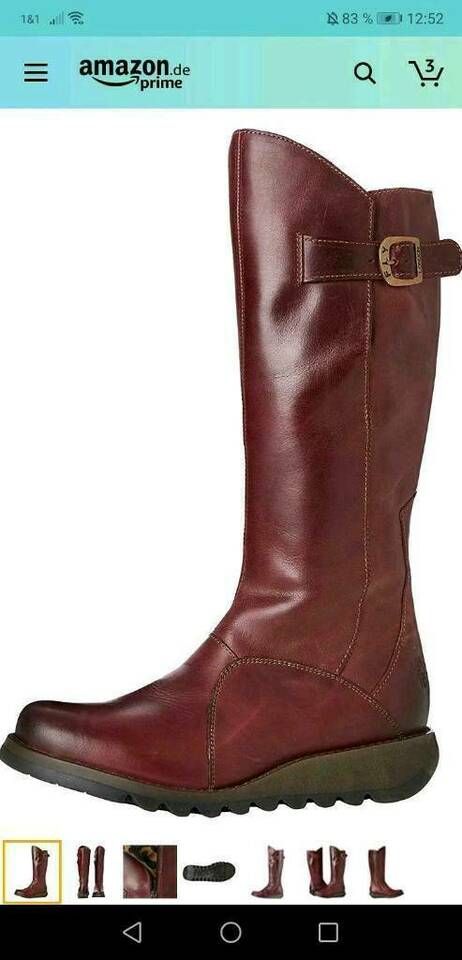 Neu, Gr. 40 Stiefel, Damenstiefel, Lederstiefel, Fly London Bordo in Wallhausen (Helme)