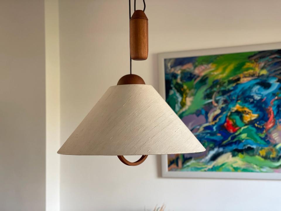 60er Danish design Deckenleuchte Vintage Pendelleuchte Teak in Bremen