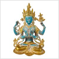 Avalokiteshvara Buddha des Mitgefühls Messing hellblau 28cm 3,4kg Hamburg-Mitte - Hamburg Billbrook Vorschau