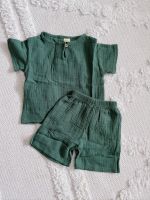 T-Shirt und Shorts Musselin set Gr. 80 / 86 Weiß, Grün, blau Mühlhausen - Freiberg Vorschau