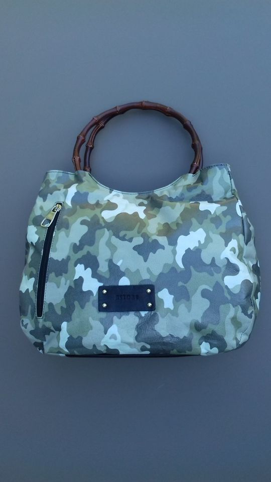 Shopper Handtasche Tasche Camouflage Militär print Leder NEU! in Kassel