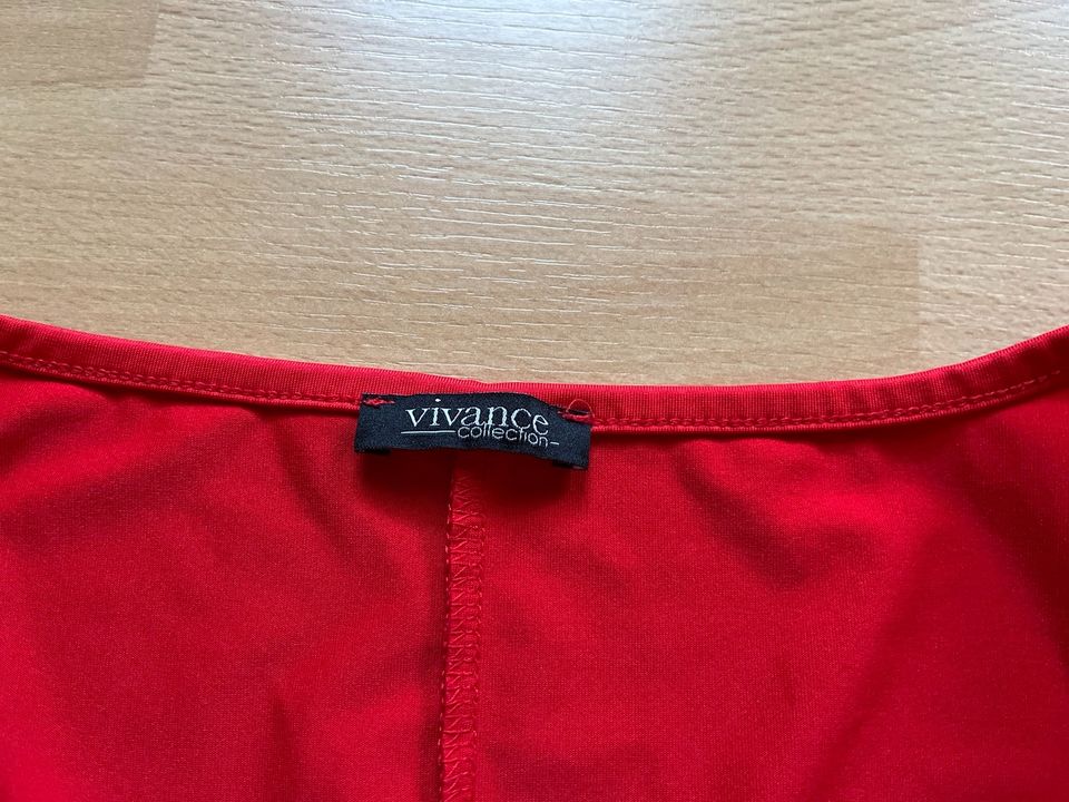 Schönes rotes Kleid von vivance • Größe:42 • Neu! in Großrosseln