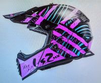 Crosshelm Motorradhelm schwarz / neonpink / blau Sachsen - Aue Vorschau