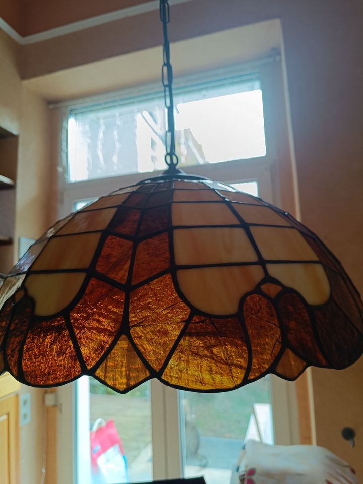 Lampenschirm, Tiffany, Glas, Hängelampe, über Tischlampe in Köln