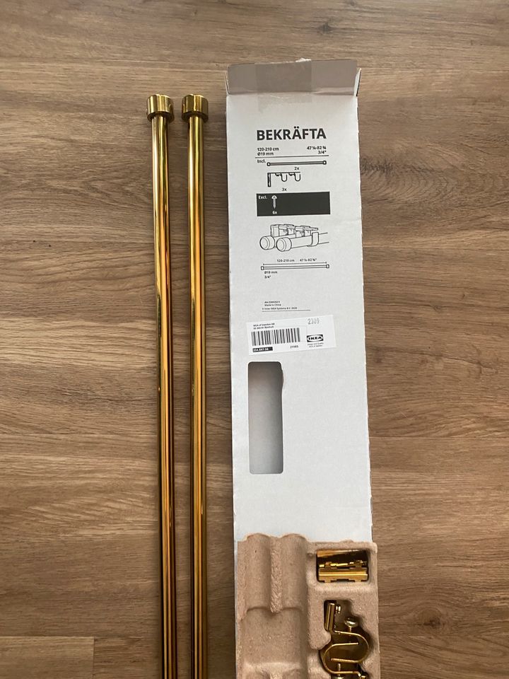 Ikea Gardinenstange Gold Set in Berlin