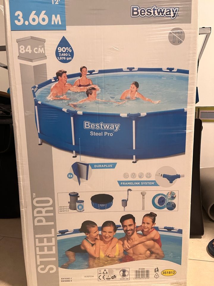 Pool Bestway Steel Pro Set Ø 366x84 cm_noch neu verpackt ! in  Baden-Württemberg - Ilvesheim | eBay Kleinanzeigen ist jetzt Kleinanzeigen | Swimmingpools