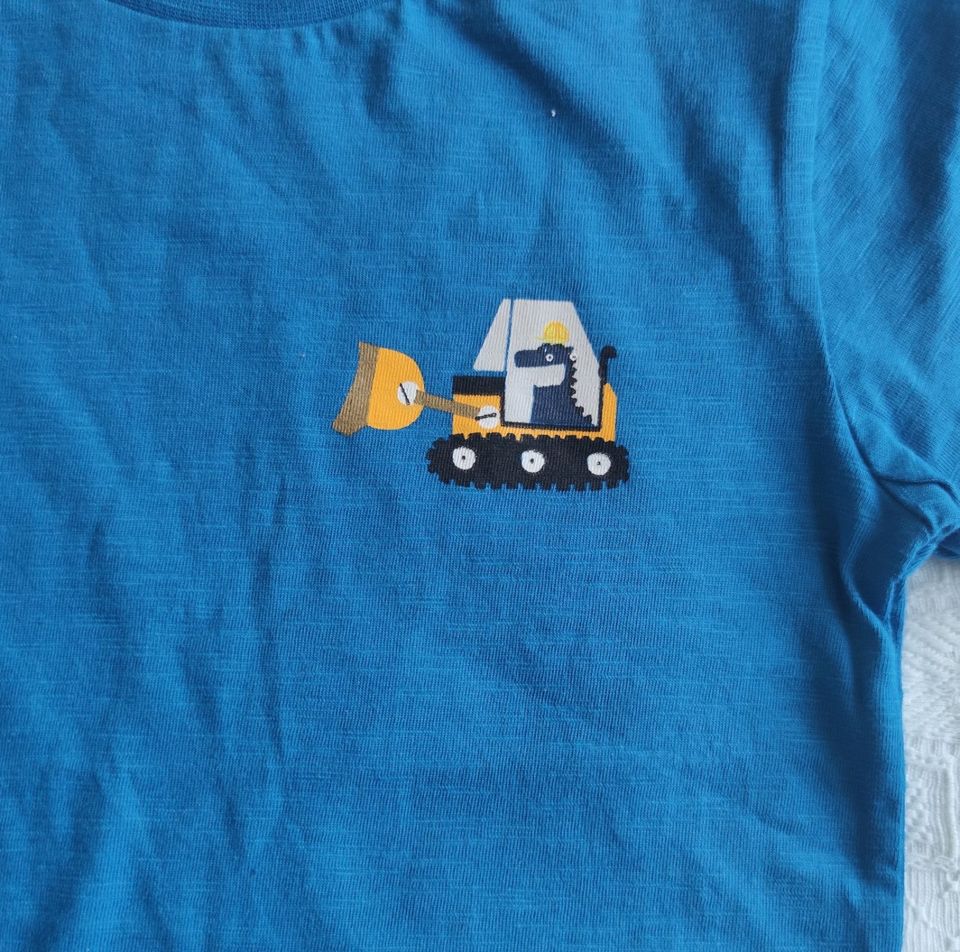 Next flottes Shirt blau gelb Bagger Dino Baustelle neu 116 5 6 in Bayreuth