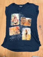 T-Shirt Blau mit Aufdruck Frau-Strand Neustadt - Gartenstadt Süd Vorschau
