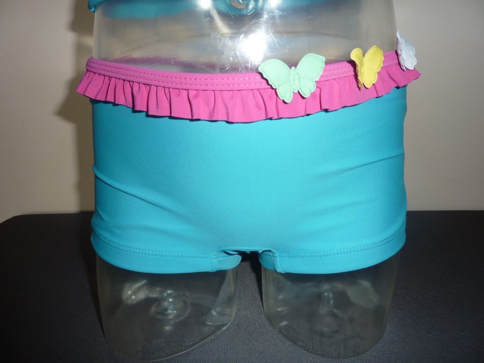Bikini Badeanzug 110 116 Topolino blau pink Blumen TOP in Husum