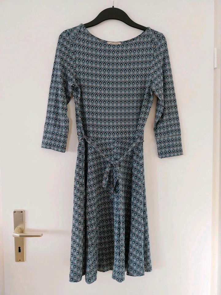 Sorgenfri Jersey Kleid mit Gürtel XS 34 36 Rauten Muster in Jork