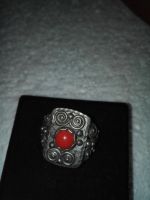 Antik Silber Ring 800 mit elegante Koralle Nordrhein-Westfalen - Solingen Vorschau