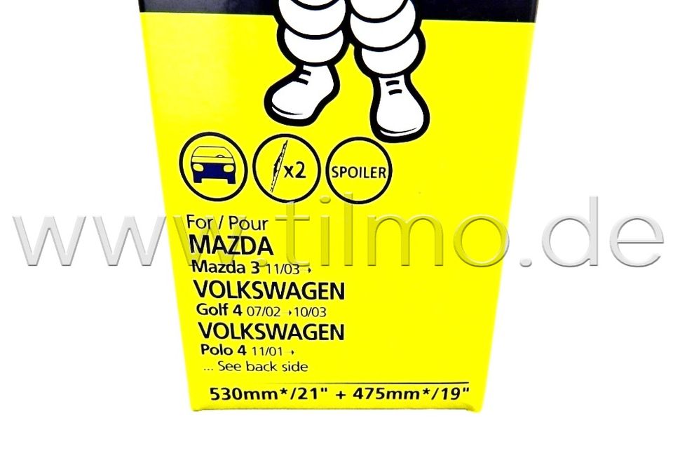 Wischerblätter Michelin für VW Golf 4 Polo 4 Bora, MAZDA / 9,90€* in Würzburg
